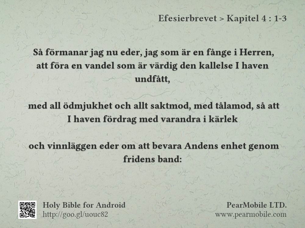 Efesierbrevet, Kapitel 4:1-3